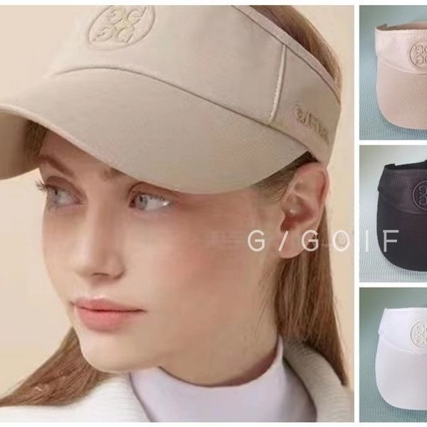 新款高尔夫帽子女士 韩版黑白卡其防晒帽 空顶帽遮阳帽无顶帽